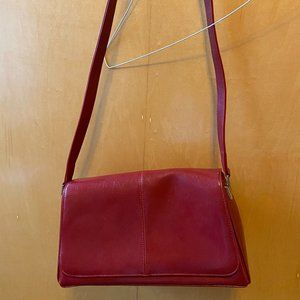 LIKE NEW RED LIZ CLAIBORNE SHOULDER STRAP PURSE